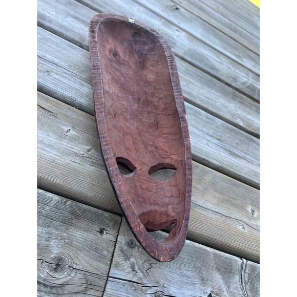 Vintage Huge African Wooden Mask Good condition. Wall Decor - Picture 10 of 11